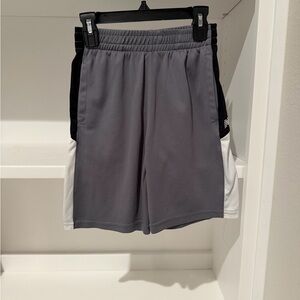New Balance Youth Size M 10/12 Gray and White Athletic Shorts